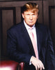 Donald Trump posed in blue coat photo print