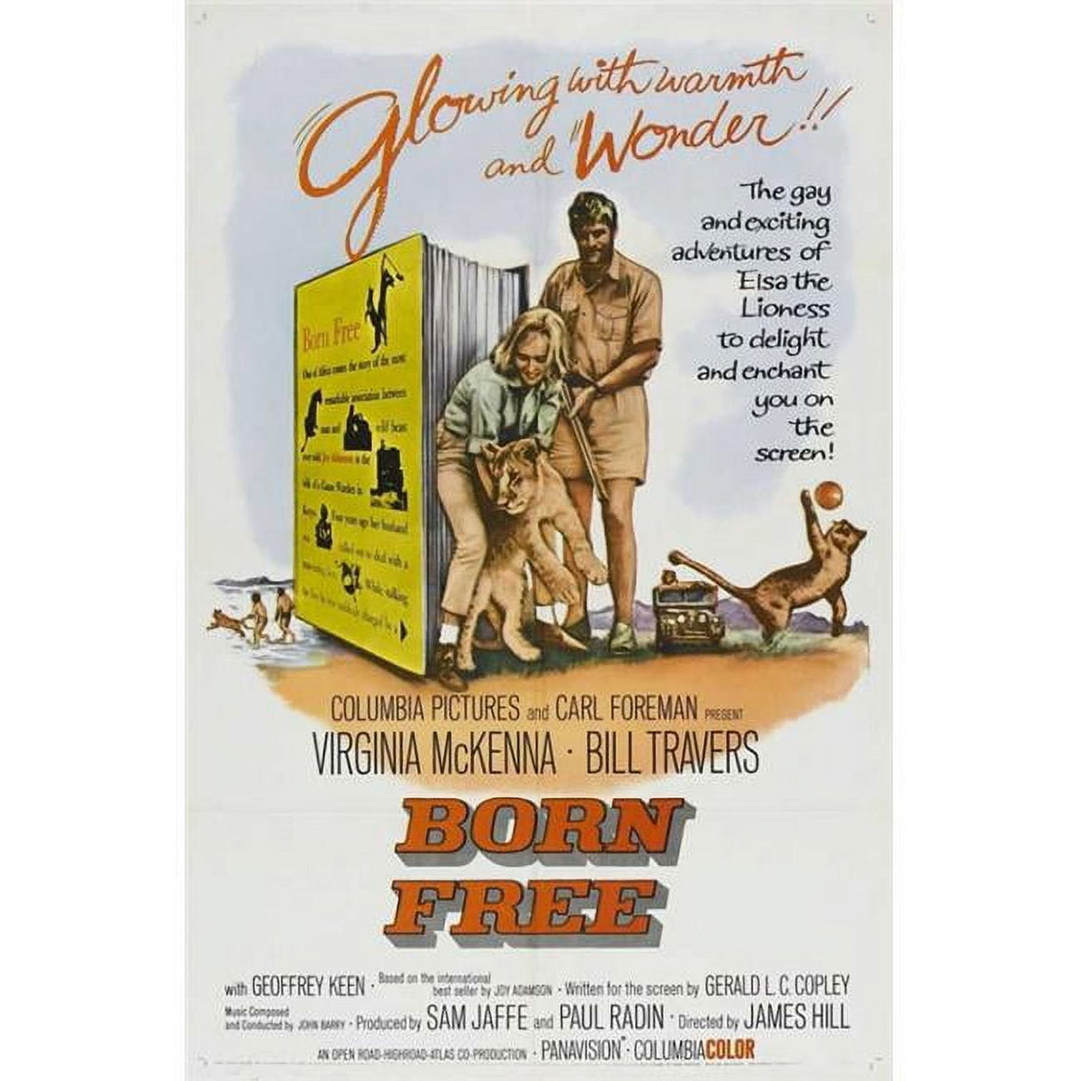 Born Free Movie Poster Print in 27x40 size, showcasing vibrant colors and classic film imagery.
