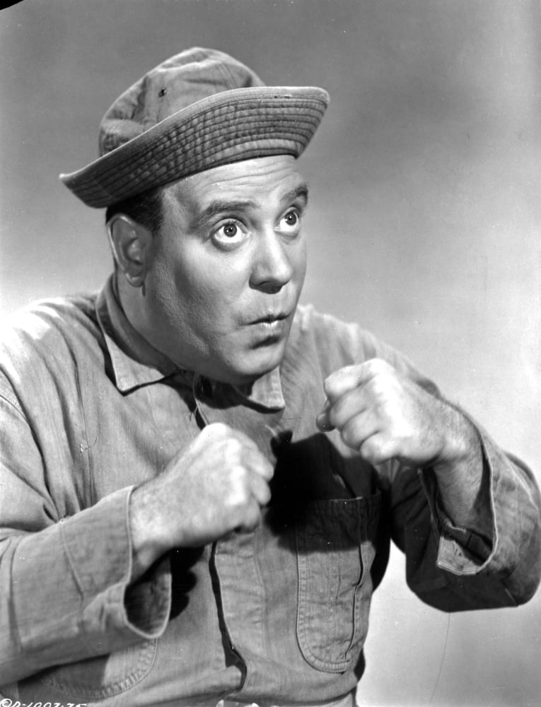 Joe Besser posed in officer dress with hat photo print.