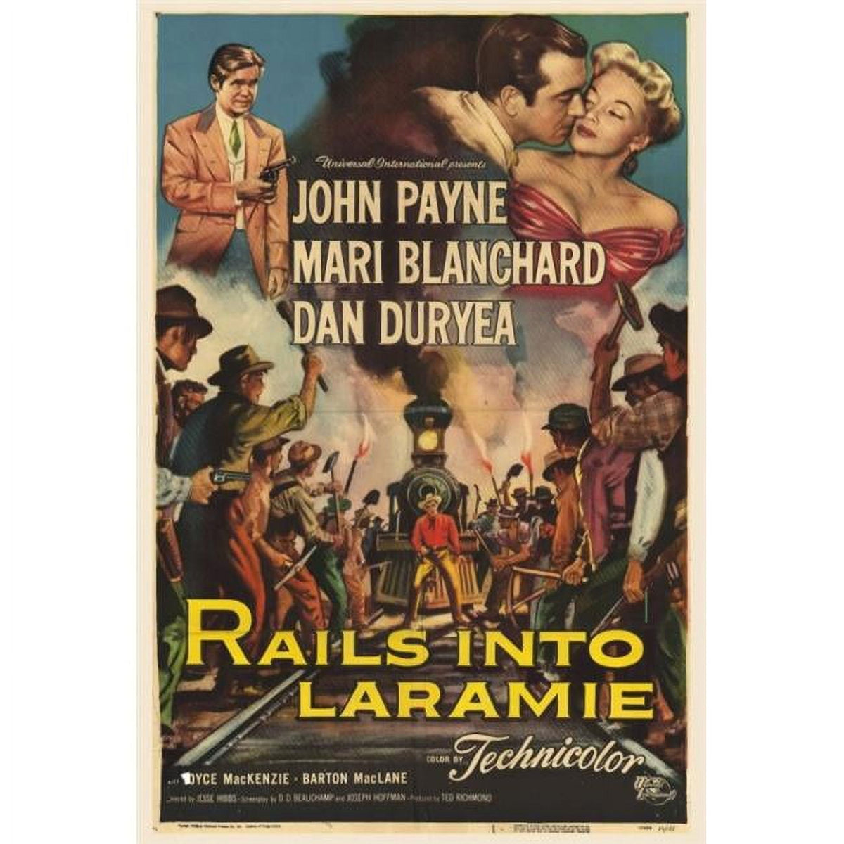 Rails Into Laramie Movie Poster Print 27x40