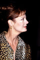 Susan Sarandon celebrity poster print in Dolce & Gabbana outfit at New York premiere.