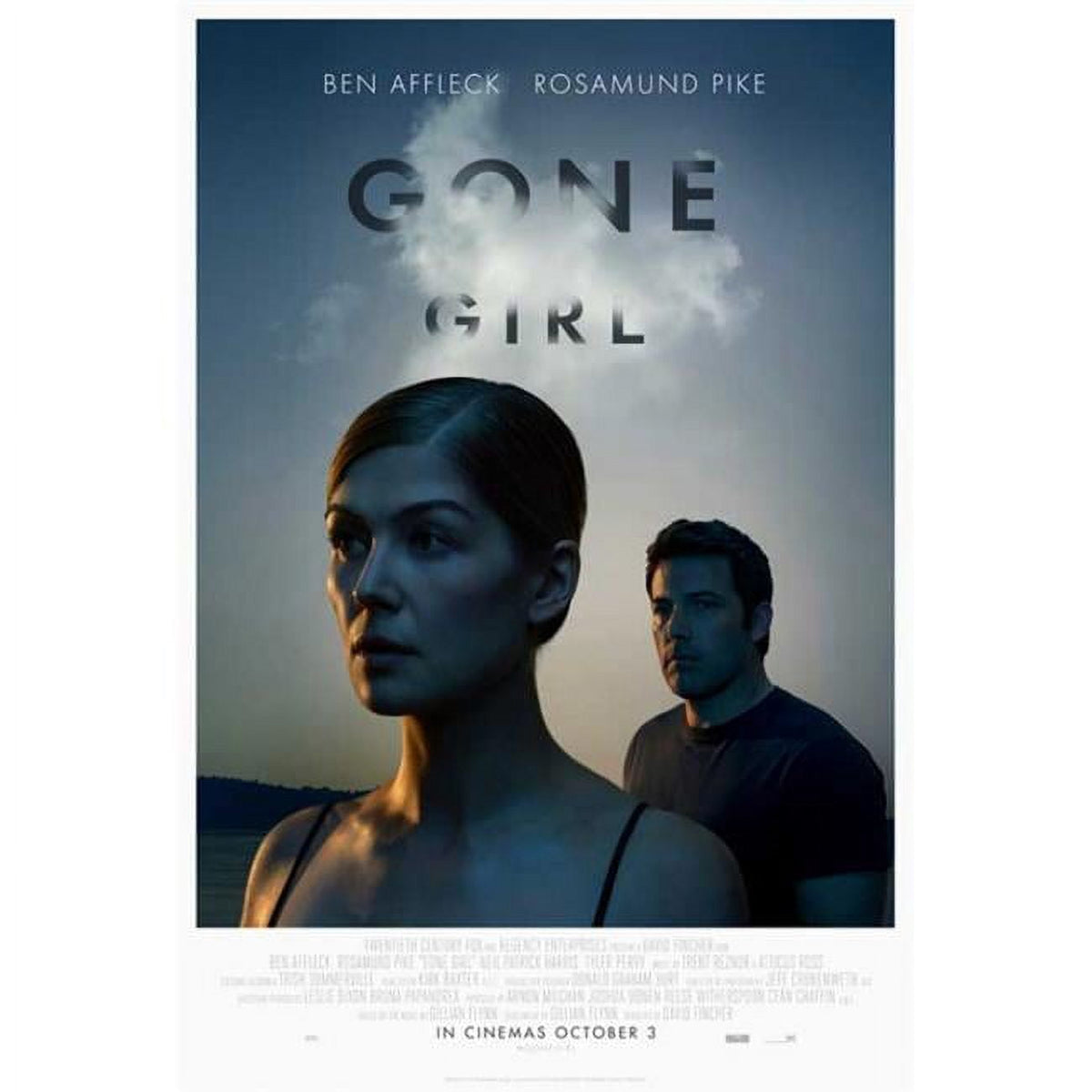 Gone Girl movie poster print featuring suspenseful film imagery.