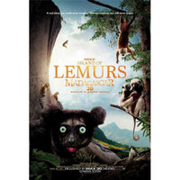 Island of Lemurs Madagascar IMAX movie poster in vibrant colors.