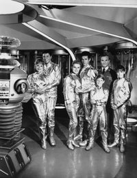 Lost In Space Cast Photo Poster Print, vintage sci-fi artwork.