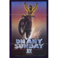 'On Any Sunday II' movie poster featuring vibrant motorcycle racing imagery.