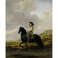 Horseback Riding in a Dune Landscape Art Print by Thomas De Keyser