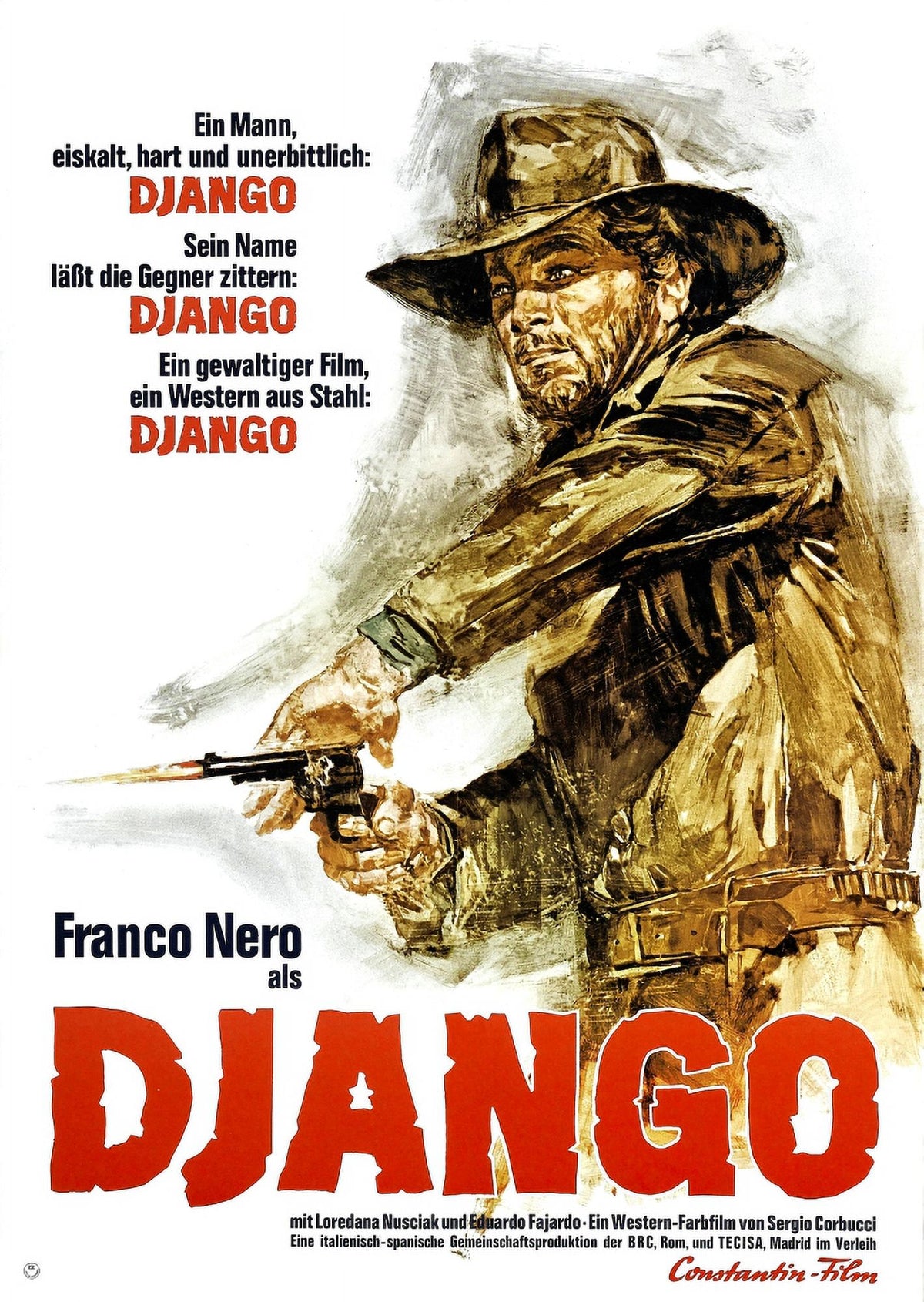 Django Movie Masterprint Poster Print featuring Franco Nero (1966)