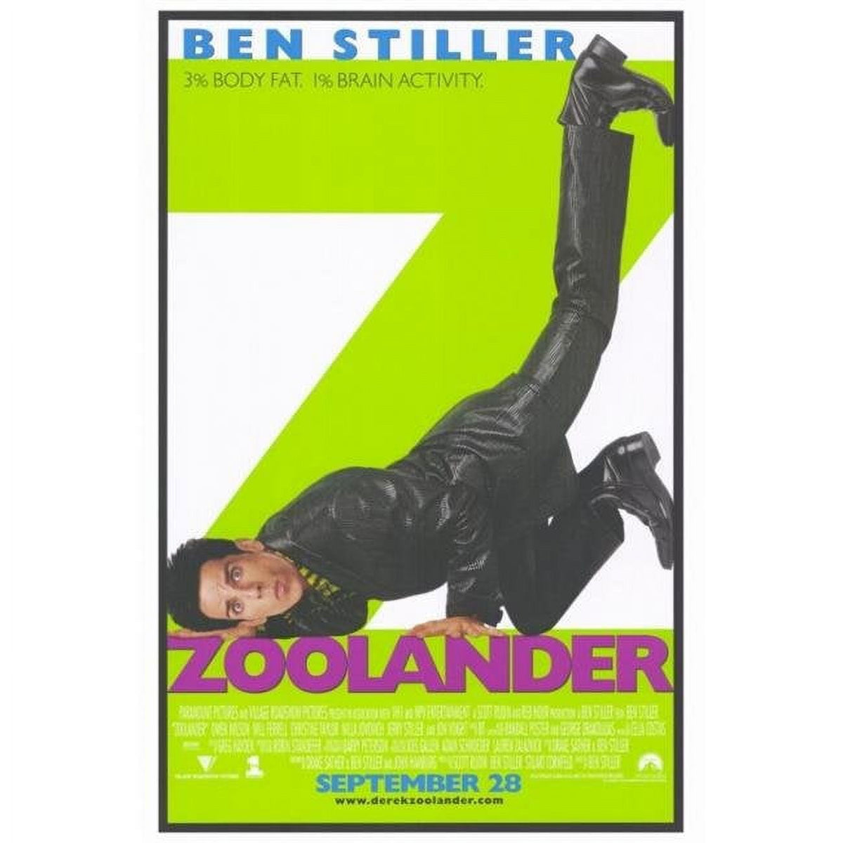 Zoolander Movie Poster Print - 27x40 inches, classic comedy art