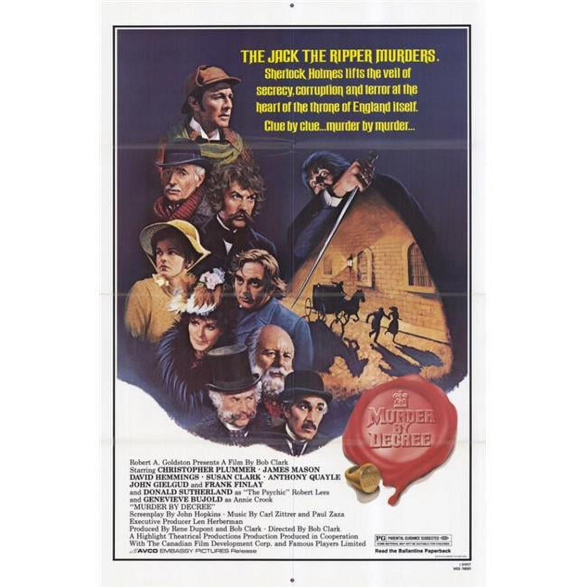 'Murder by Decree' Movie Poster Print - 27x40