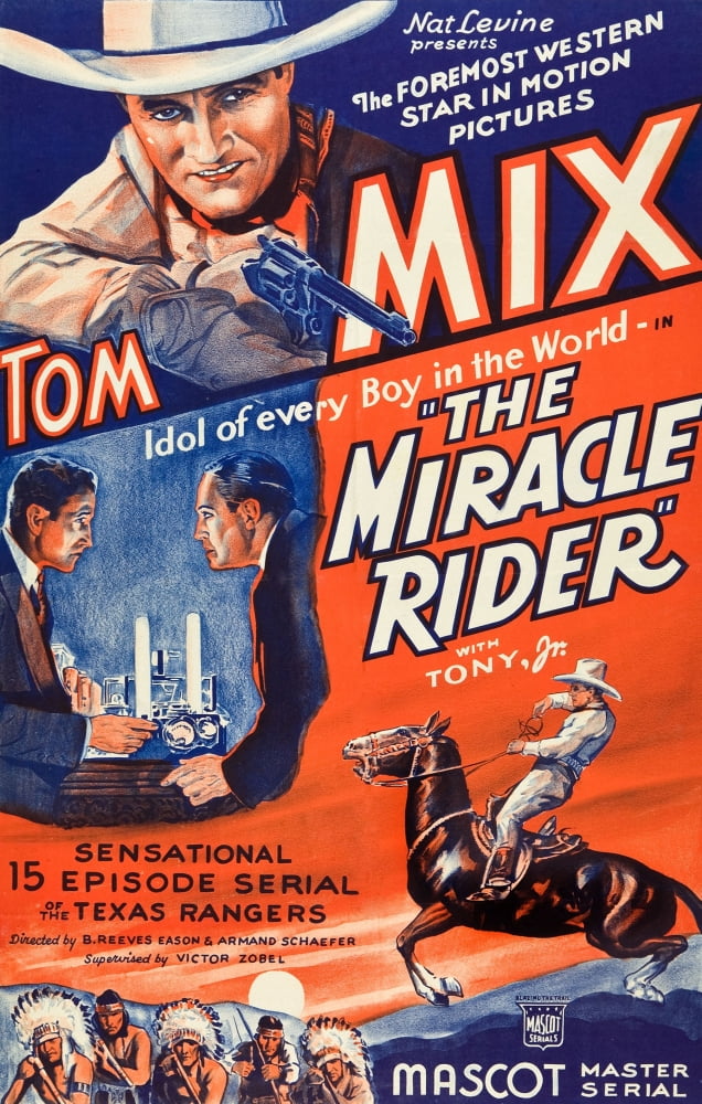 The Miracle Rider Movie Poster featuring Tom Mix, 1935 Masterprint.