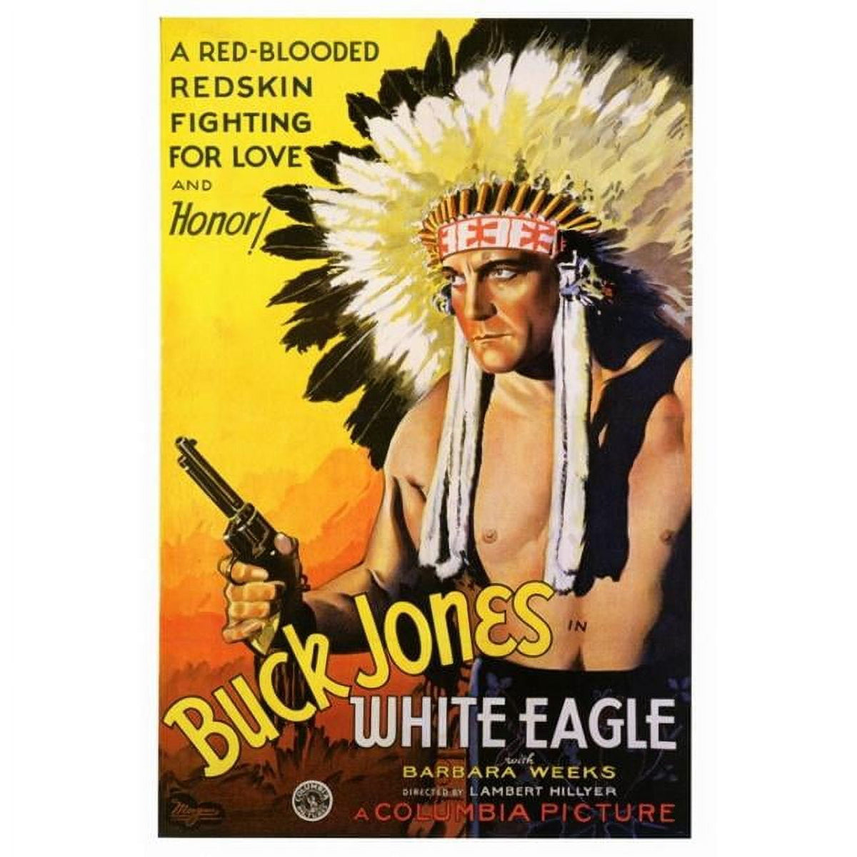 White Eagle Movie Poster Print 27x40 size with vibrant colors.