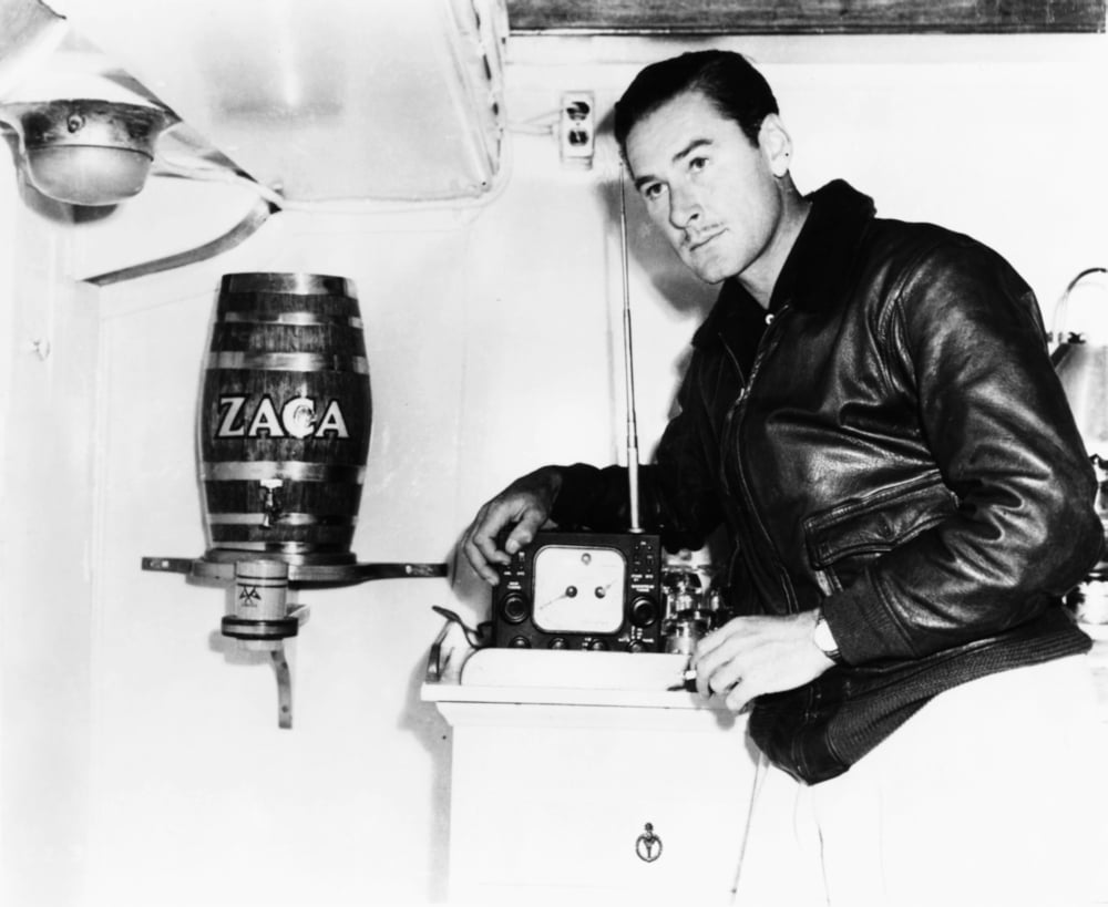 Vintage 1940s Errol Flynn Shipboard Photo Print