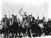 Kirk Douglas horse riding action scene photo print.