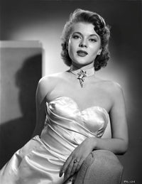 Peggy Castle elegant portrait photo print in silk dress