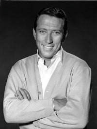 Andy Williams smiling photo print capturing the charm of the beloved singer.