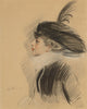 Portrait of Belle da Costa Greene poster print by Paul Helleu