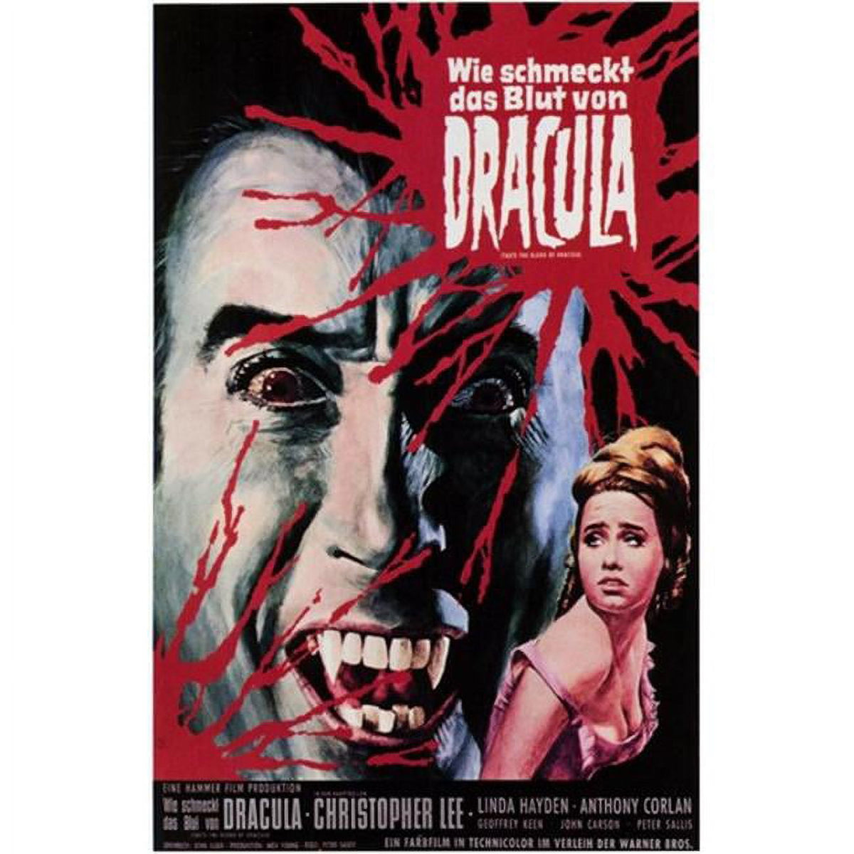 Taste the Blood of Dracula movie poster 11x17 print featuring classic horror design.