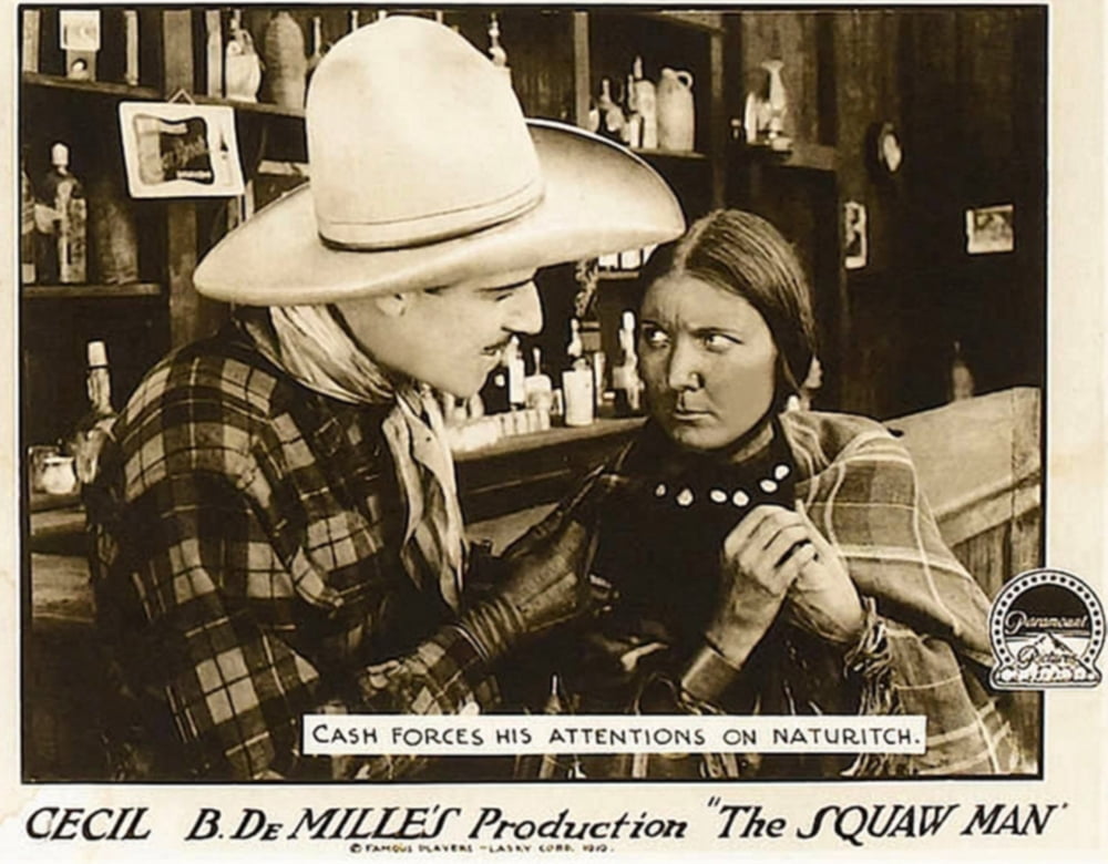 The Squaw Man 1918 movie lobby card poster print featuring Jack Holt and Ann Little.