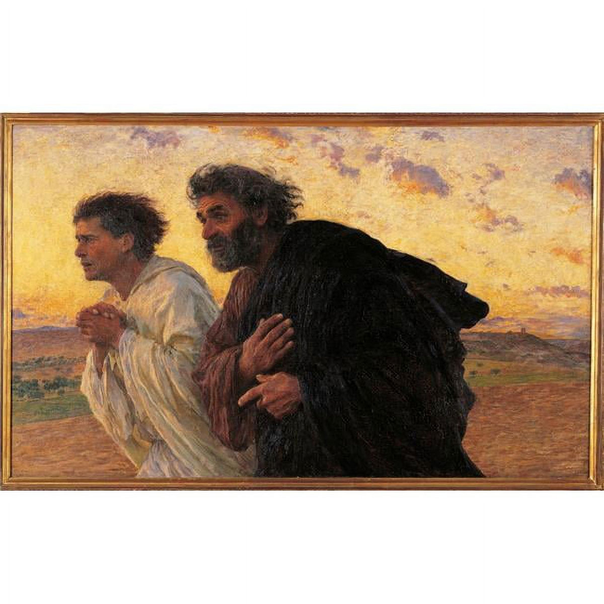 Disciples Peter and John Running at the Sepulchre Poster Print