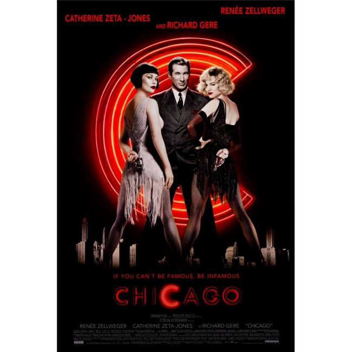 Chicago movie poster print showcasing iconic film artwork.