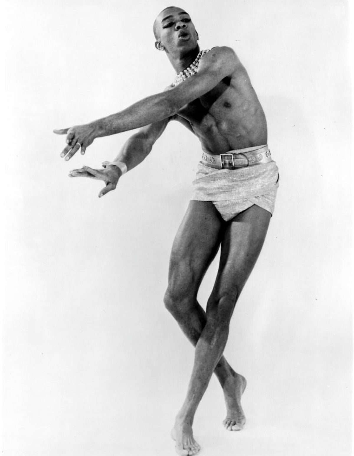 Geoffrey Holder dancing photo print showcasing dynamic movement.