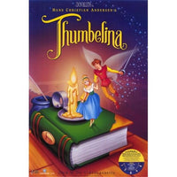 Thumbelina movie poster 11x17 print featuring vibrant colors and whimsical design.