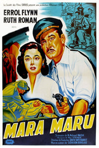Maru Movie Masterprint poster featuring Ruth Roman and Errol Flynn from 1952.