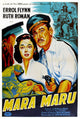 Maru Movie Masterprint poster featuring Ruth Roman and Errol Flynn from 1952.