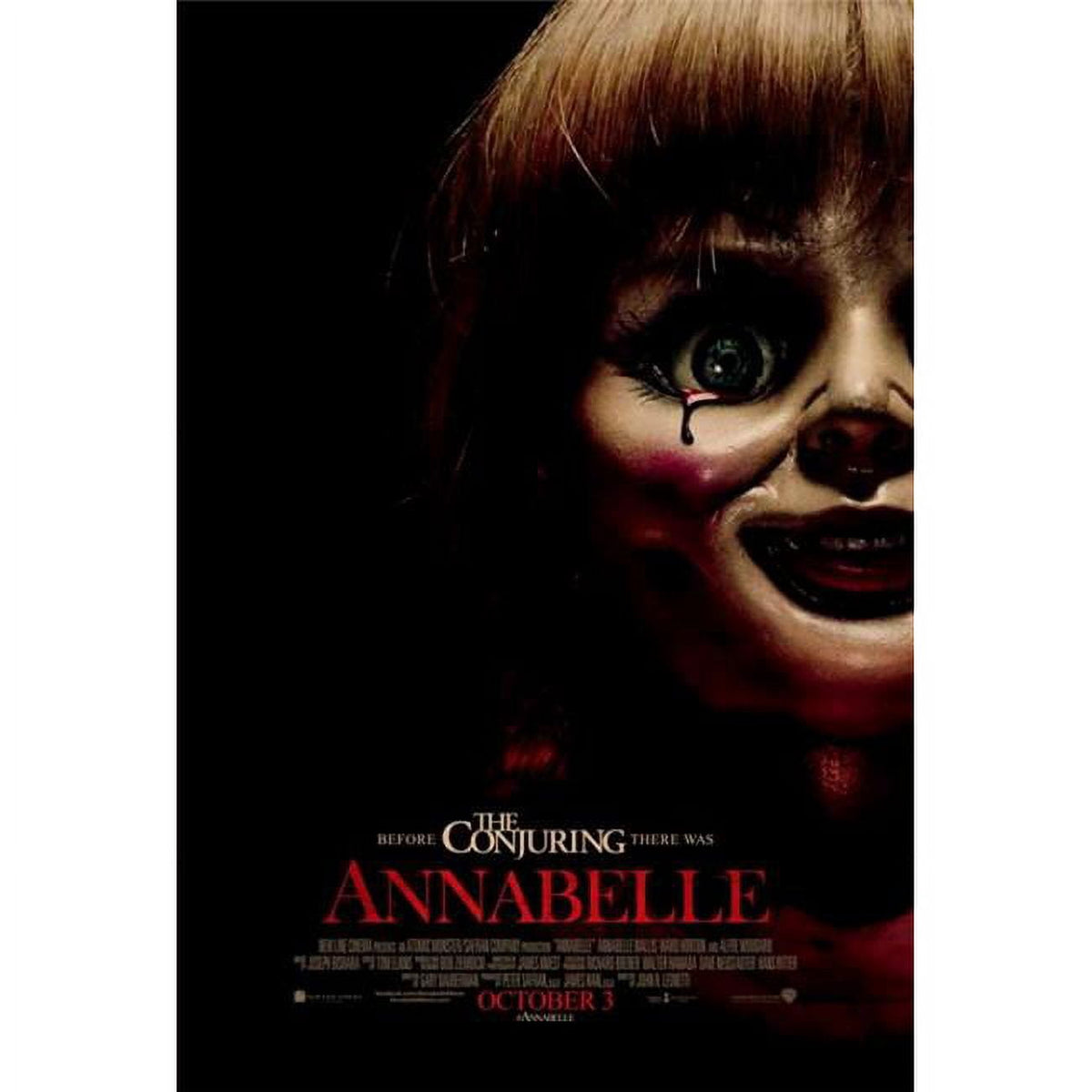 Annabelle Movie Poster Print showcasing a horror theme, size 27x40.