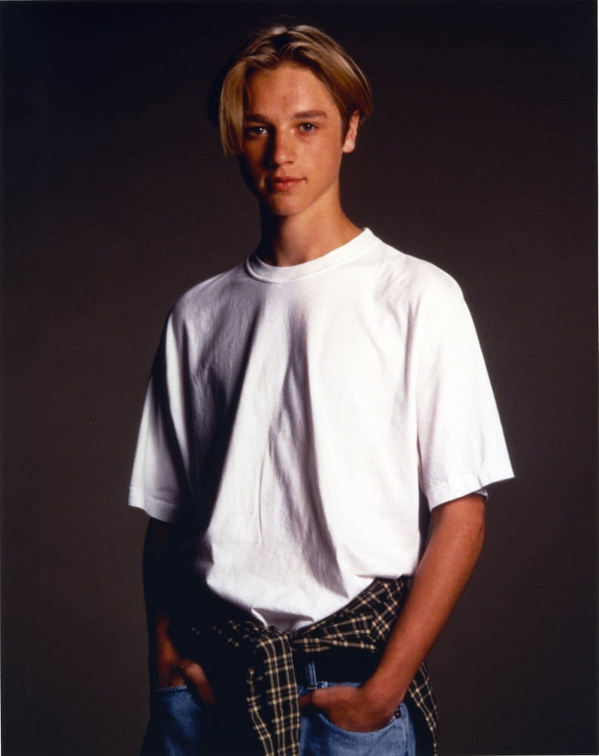 Devon Sawa wearing a white shirt photo print