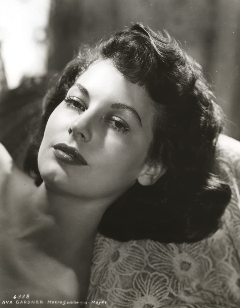 Ava Gardner Embroidered Cloth Photo Print showcasing classic Hollywood glamour.