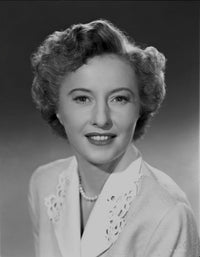 Barbara Stanwyck classic portrait with pearl necklace photo print.