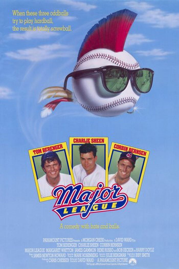 Major League Movie Poster 11x17 print capturing the spirit of baseball comedy.