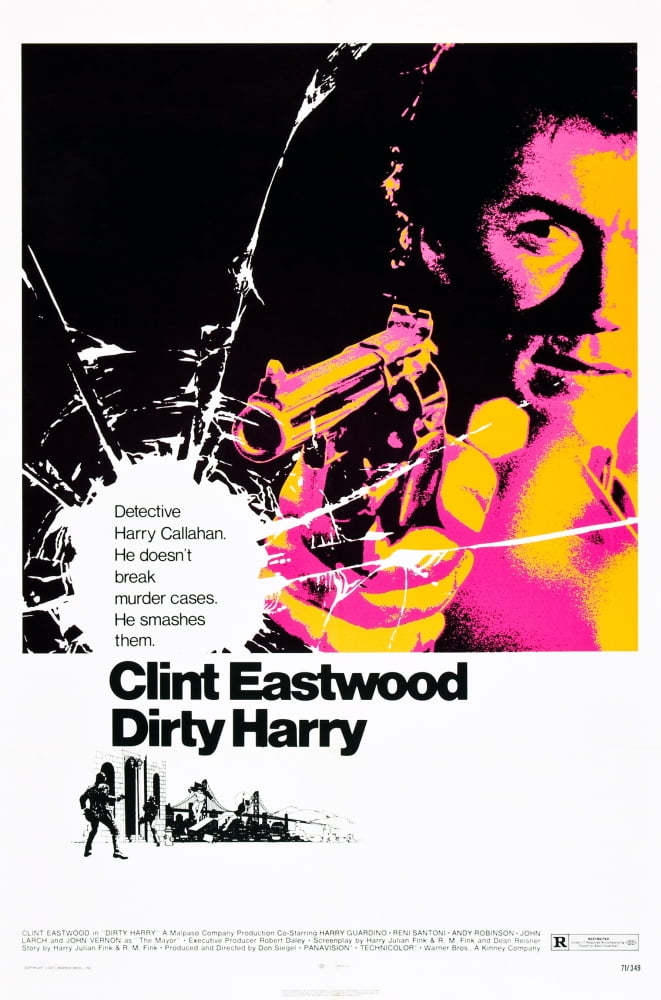 Dirty Harry Movie Poster Masterprint 11x17 featuring Clint Eastwood