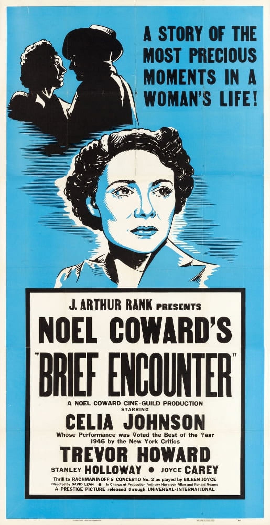 Brief Encounter Movie Poster Print featuring Celia Johnson, classic film art.