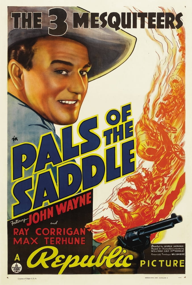 Pals of the Saddle Movie Poster Print featuring John Wayne, 1938