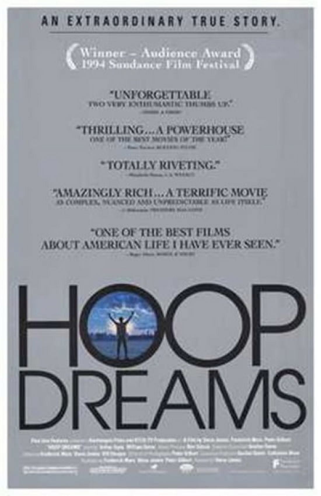 Hoop Dreams movie poster 11x17 print showcasing basketball inspiration