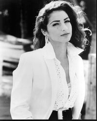 Gloria Estefan stylish black and white photo print