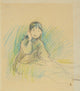Portrait de Mademoiselle Dufour art print by Berthe Morisot, elegant impressionistic artwork