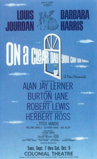 On A Clear Day You Can See Forever Broadway movie poster in 11 x 17 size.