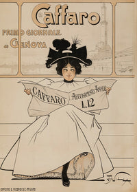 Caffaro Primo Giornale Di Genova (1897) Poster Print by Aleardo Villa