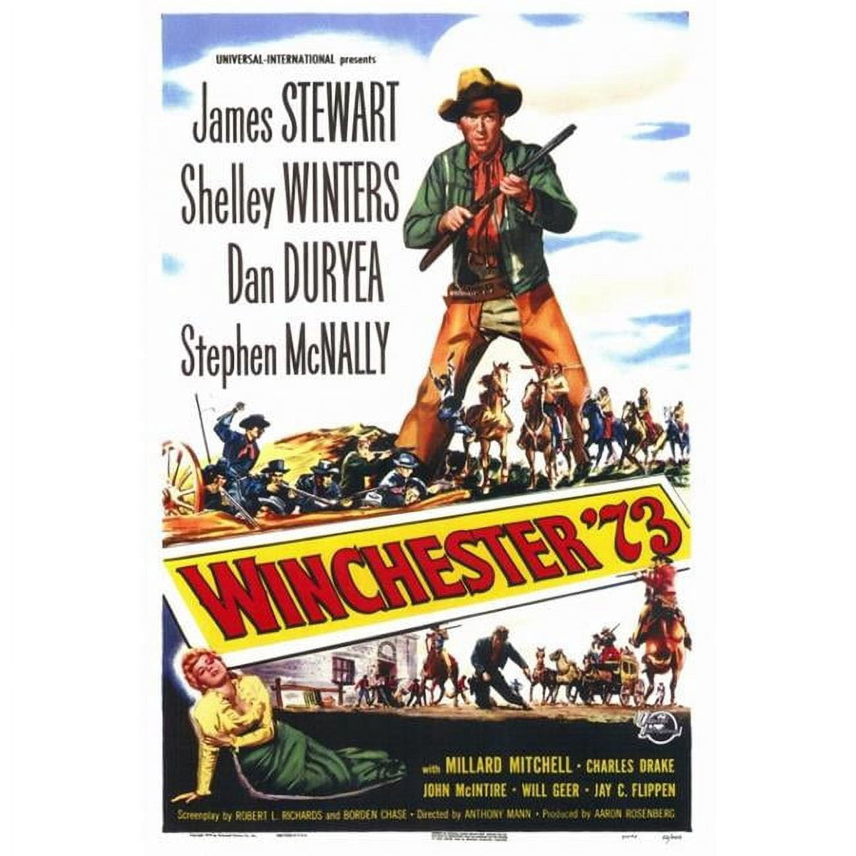 Winchester '73 classic movie poster print in 27x40 size.