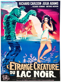 Creature from the Black Lagoon movie poster print featuring Julia, 1954 classic film.