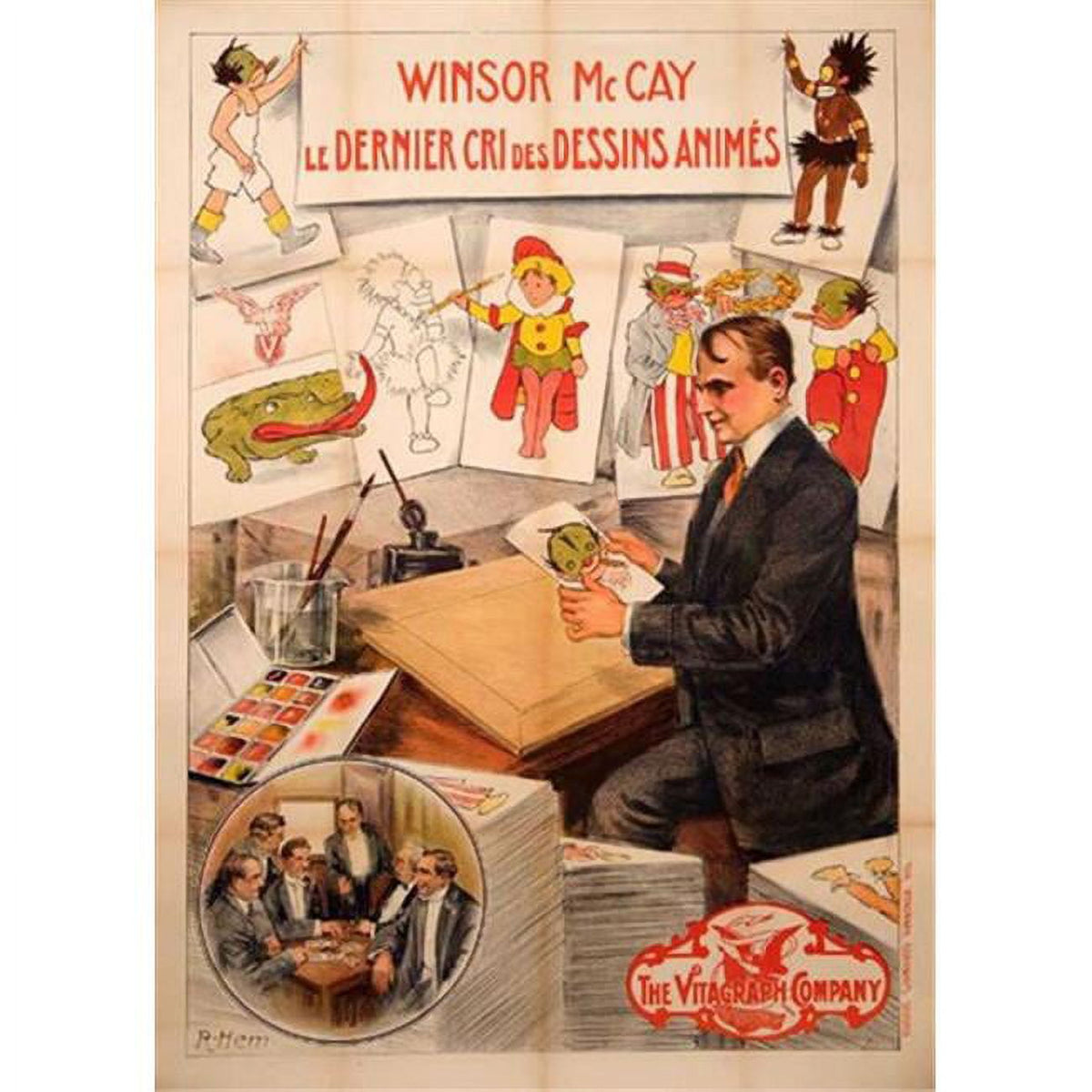 Winsor McCay The Famous Cartoonist of the N.Y. Herald Movie Poster 11x17