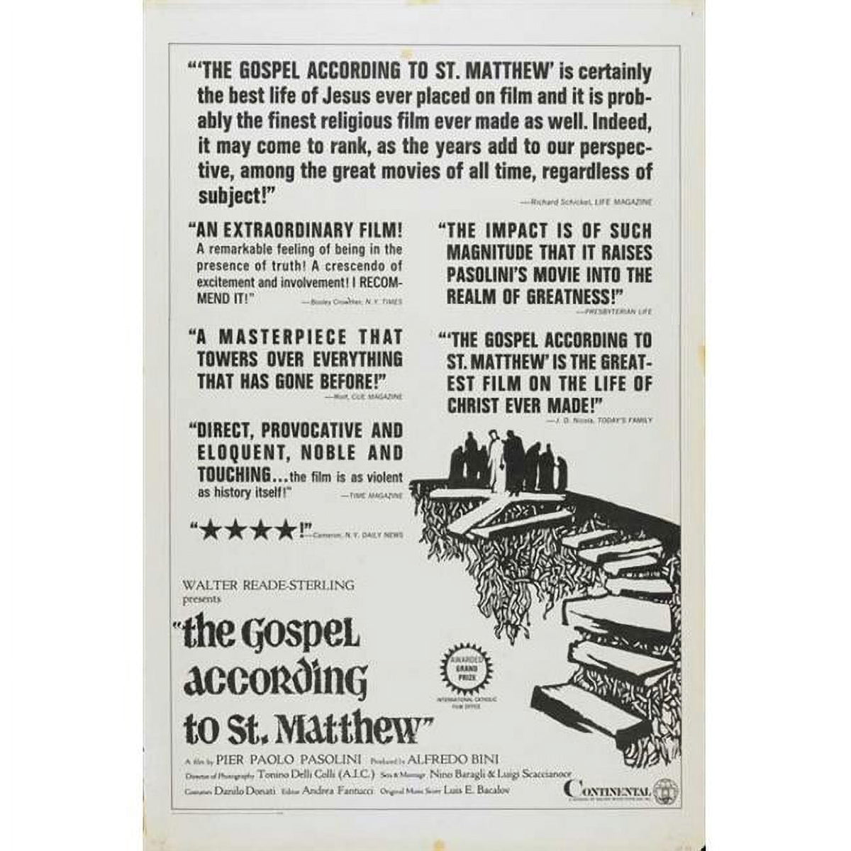 The Gospel According to St. Matthew Movie Poster Print 27x40