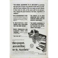 The Gospel According to St. Matthew Movie Poster Print 27x40