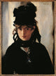 Berthe Morisot With A Bouquet art print, beautiful floral impressionist artwork.
