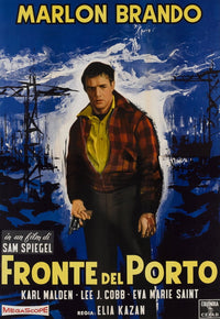 On The Waterfront movie poster featuring Marlon Brando - 1954 classic film