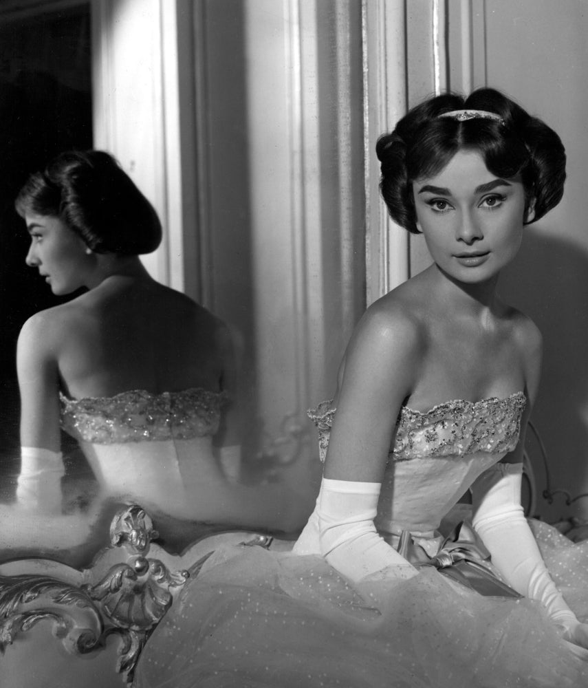 Audrey Hepburn On The Set Of Love In The Afternoon 1957 Photo Print