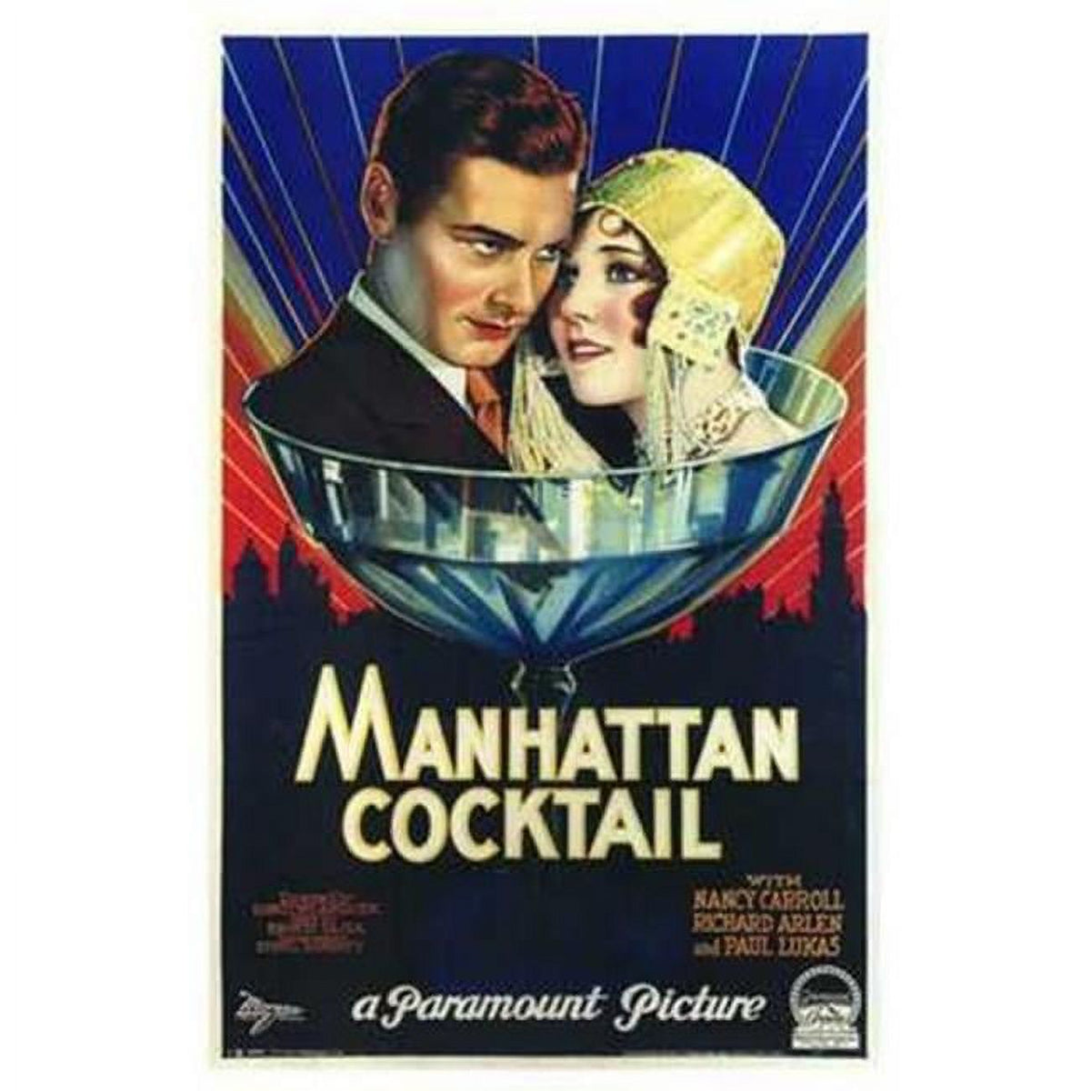 Manhattan Cocktail Movie Poster in 11x17 size